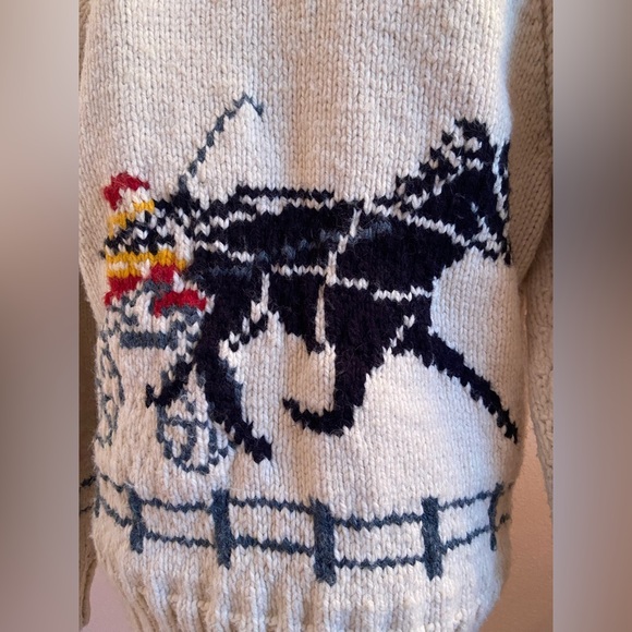 RARE Vintage HandKnit Mary Maxim Pattern Project Hail Mary Curling Sweater - Picture 3 of 10